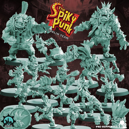THE SPIKY PUNK Goblin Team for Fantasy Football Miniature Tabletop Game Realm of Paths
