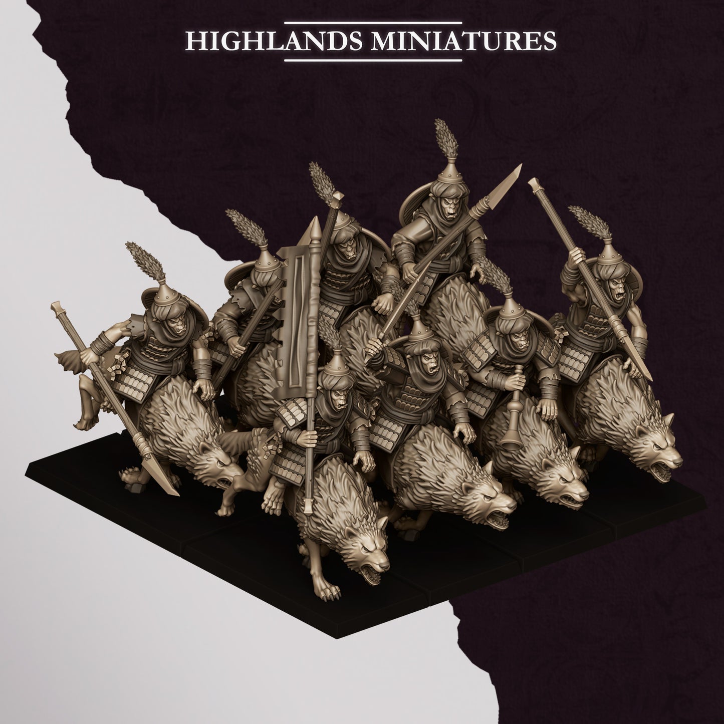 Hobgoblin Riders - Chaos Dwarves - Cult of Marduk - Highlands Miniatures - TheMajorLab