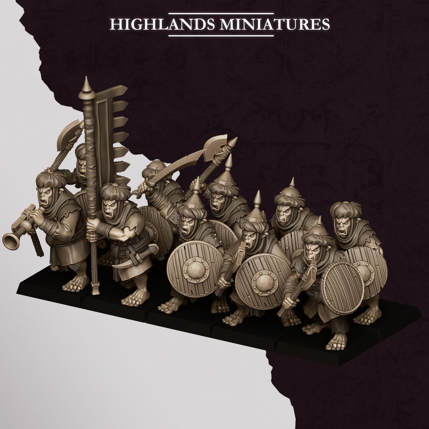 Hobgoblin Warriors - Chaos Dwarves - Cult of Marduk - Highlands Miniatures - TheMajorLab