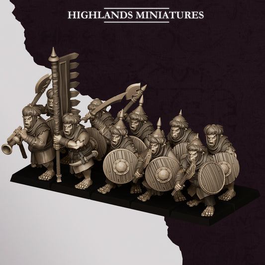 Hobgoblin Warriors - Chaos Dwarves - Cult of Marduk - Highlands Miniatures - TheMajorLab
