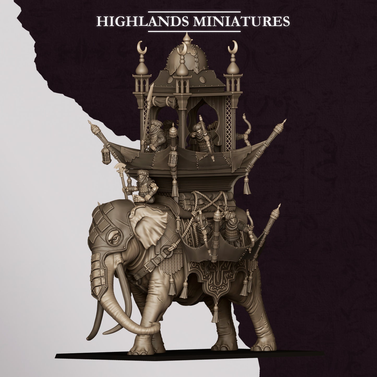 Hobgoblin War Elephant - Chaos Dwarves - Cult of Marduk - Highlands Miniatures