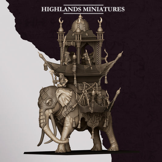 Hobgoblin War Elephant - Chaos Dwarves - Cult of Marduk - Highlands Miniatures