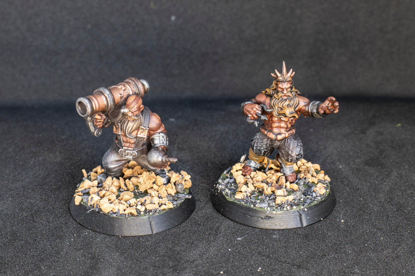 Painted Steam Boys Dwarves team  + Feldher bag - Fantasy Football Punga Miniatures