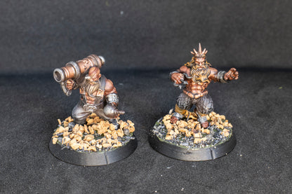 Painted Steam Boys Dwarves team  + Feldher bag - Fantasy Football Punga Miniatures