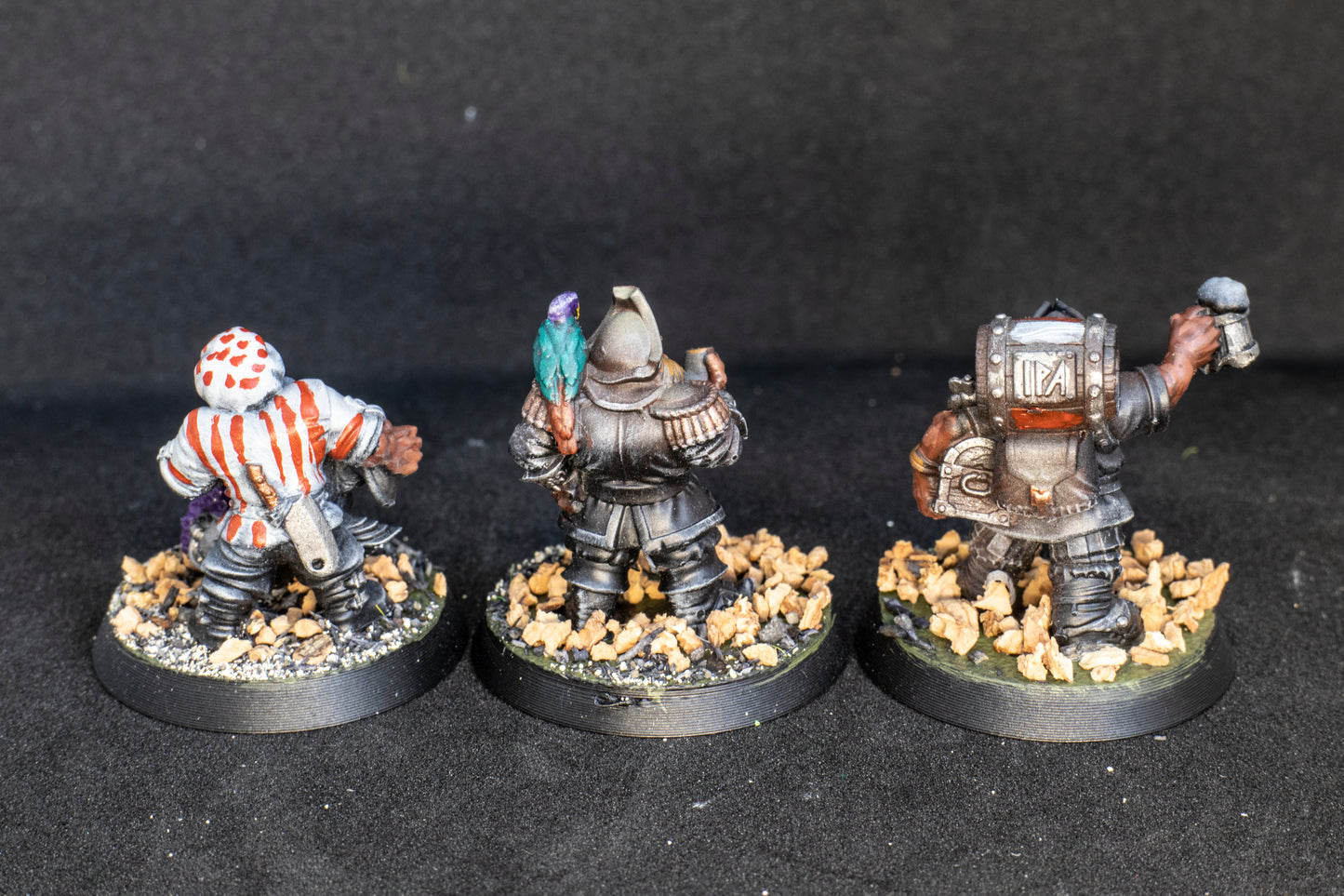Painted Steam Boys Dwarves team  + Feldher bag - Fantasy Football Punga Miniatures