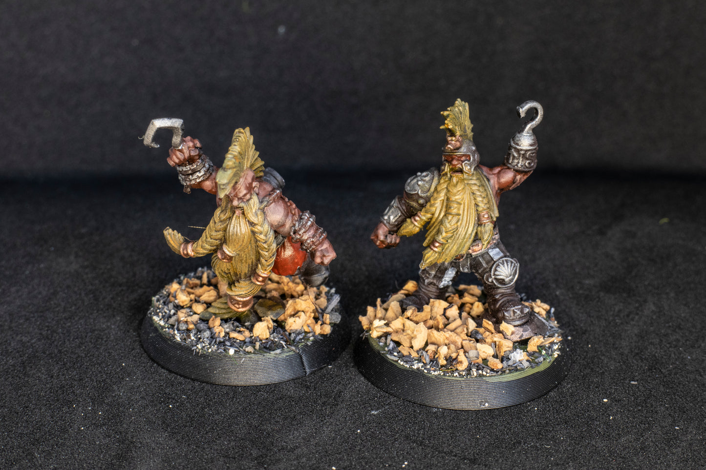 Painted Steam Boys Dwarves team  + Feldher bag - Fantasy Football Punga Miniatures