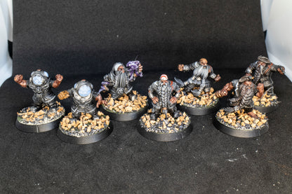 Painted Steam Boys Dwarves team  + Feldher bag - Fantasy Football Punga Miniatures