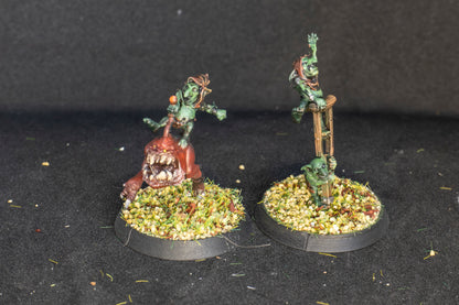 Painted Snottingham  + Feldher Bag - Snotlings Team for Fantasy Football- Brutefun Miniautures