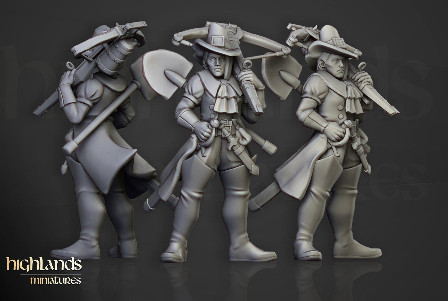 Inquisitorial Warband by Highlands Miniatures | Resin Human Inquisitors for Fantasy & Grimdark Wargames
