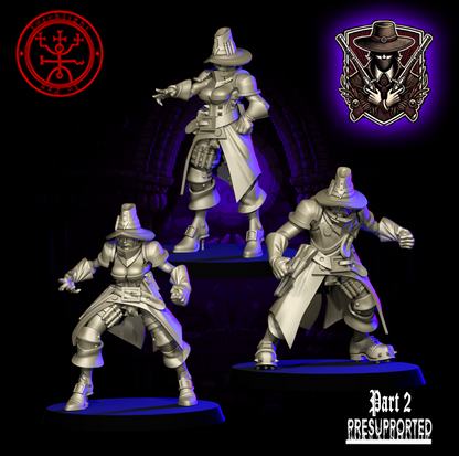 The Unexpected Inquisition Support Team - 12 High-Quality 3D Print Human Miniatures | Blood Fantasy Football Bowl | Torchlight Models