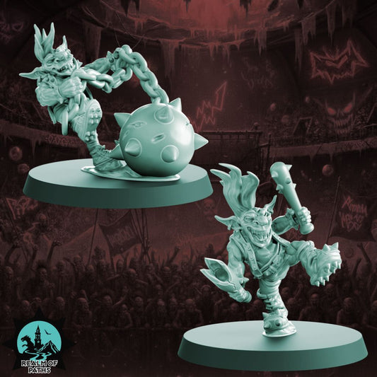 THE SPIKY PUNK Goblin Team for Fantasy Football Miniature Tabletop Game Realm of Paths