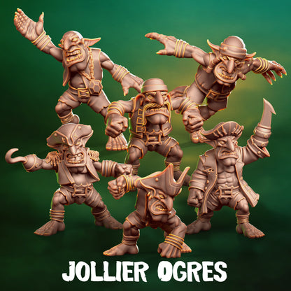 Jollier Ogres Team for Fantasy Football Miniature Tabletop Game Punga Miniature - TheMajorLab