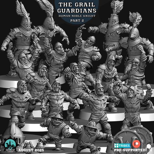Human Noble Knight – Human Team for Fantasy Football Miniature Game - 24 High Quality Miniatures – Realm of Paths