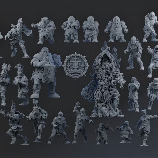 Chivalric Crushers Knights Complete Team - BruteFun Miniatures fantasy football team