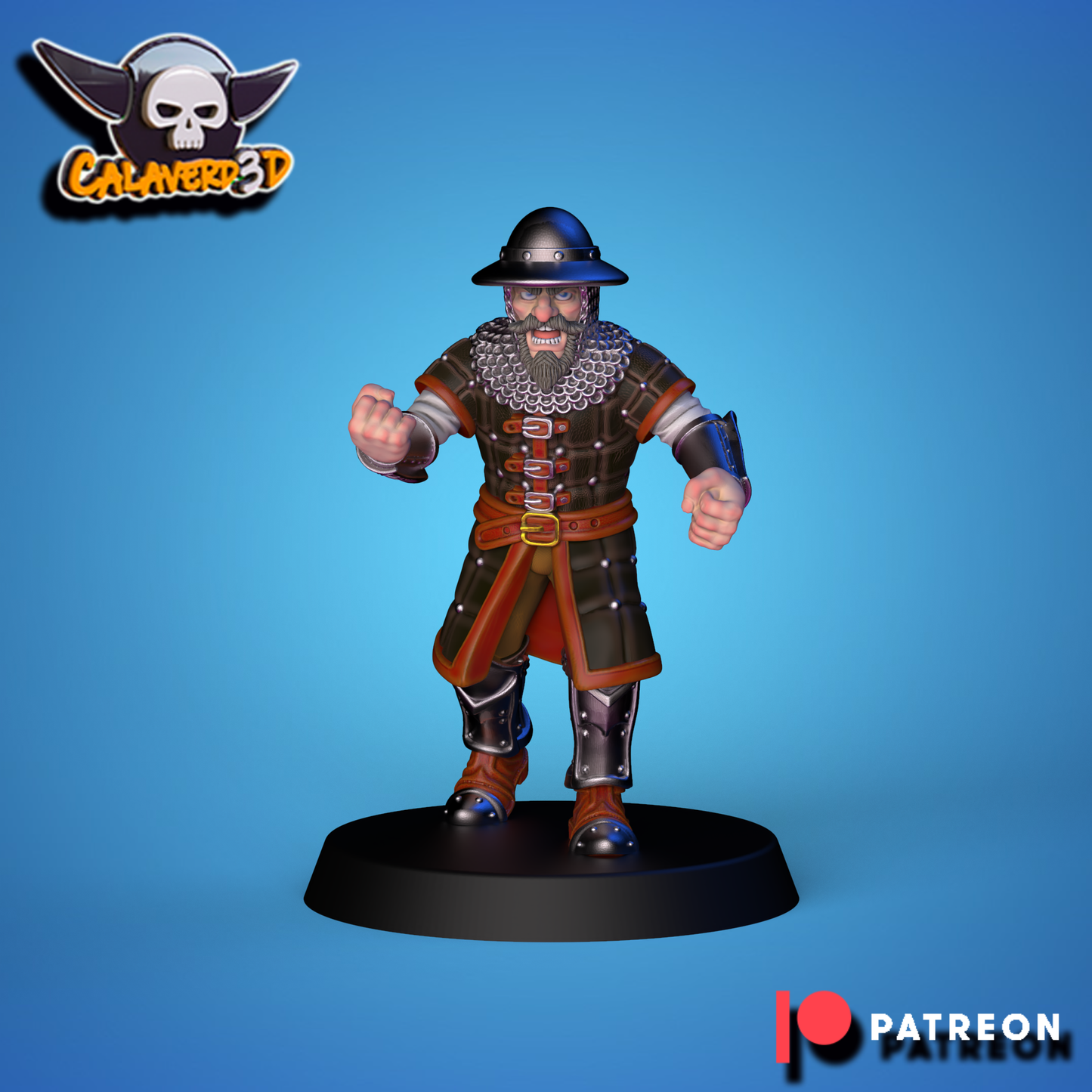 Knights of the Holy Grail - Bretons Team for Fantasy Football Miniature Tabletop Game - Calavered3D - TheMajorLab