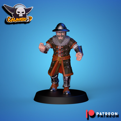 Knights of the Holy Grail - Bretons Team for Fantasy Football Miniature Tabletop Game - Calavered3D - TheMajorLab