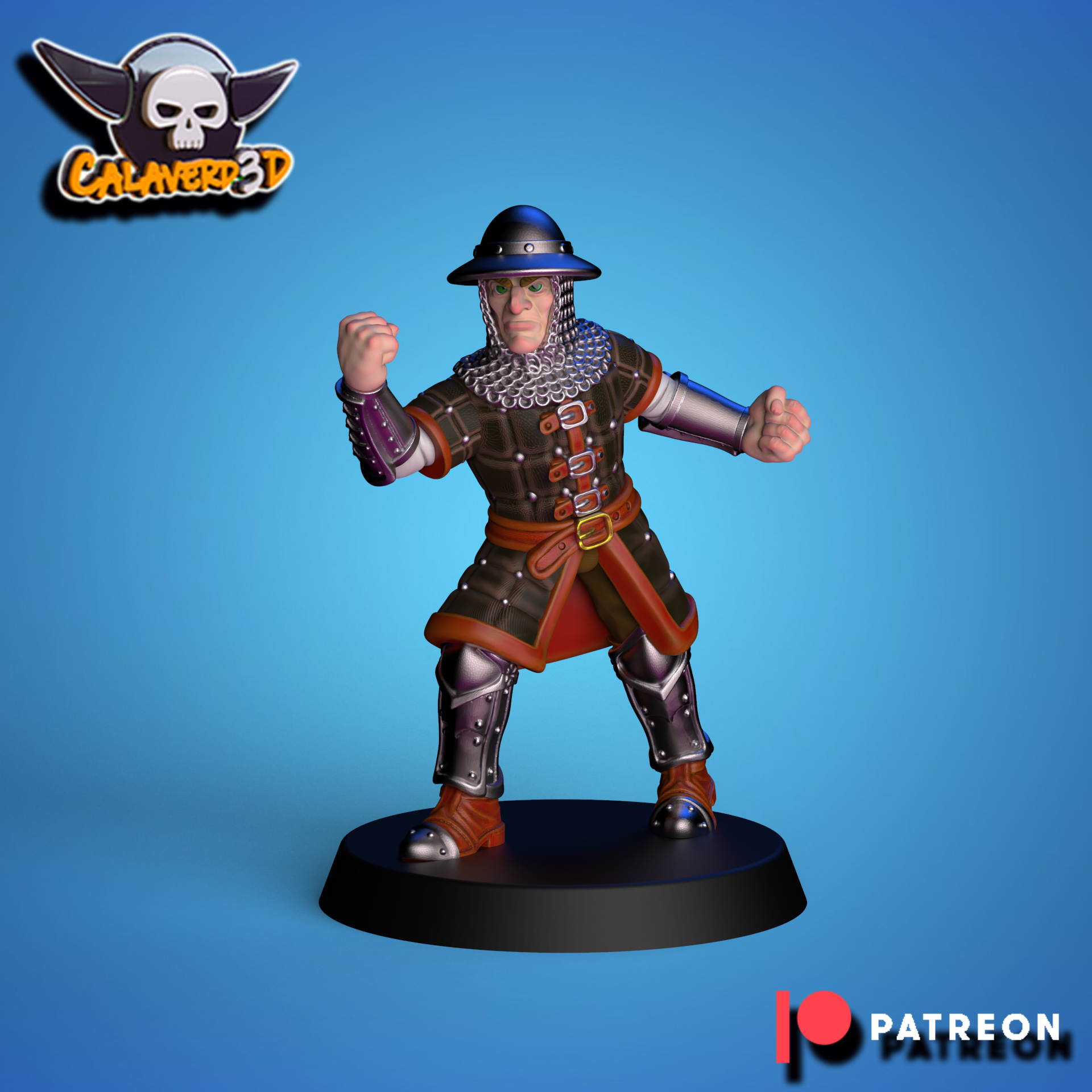 Knights of the Holy Grail - Bretons Team for Fantasy Football Miniature Tabletop Game - Calavered3D - TheMajorLab