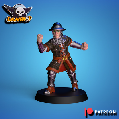Knights of the Holy Grail - Bretons Team for Fantasy Football Miniature Tabletop Game - Calavered3D - TheMajorLab