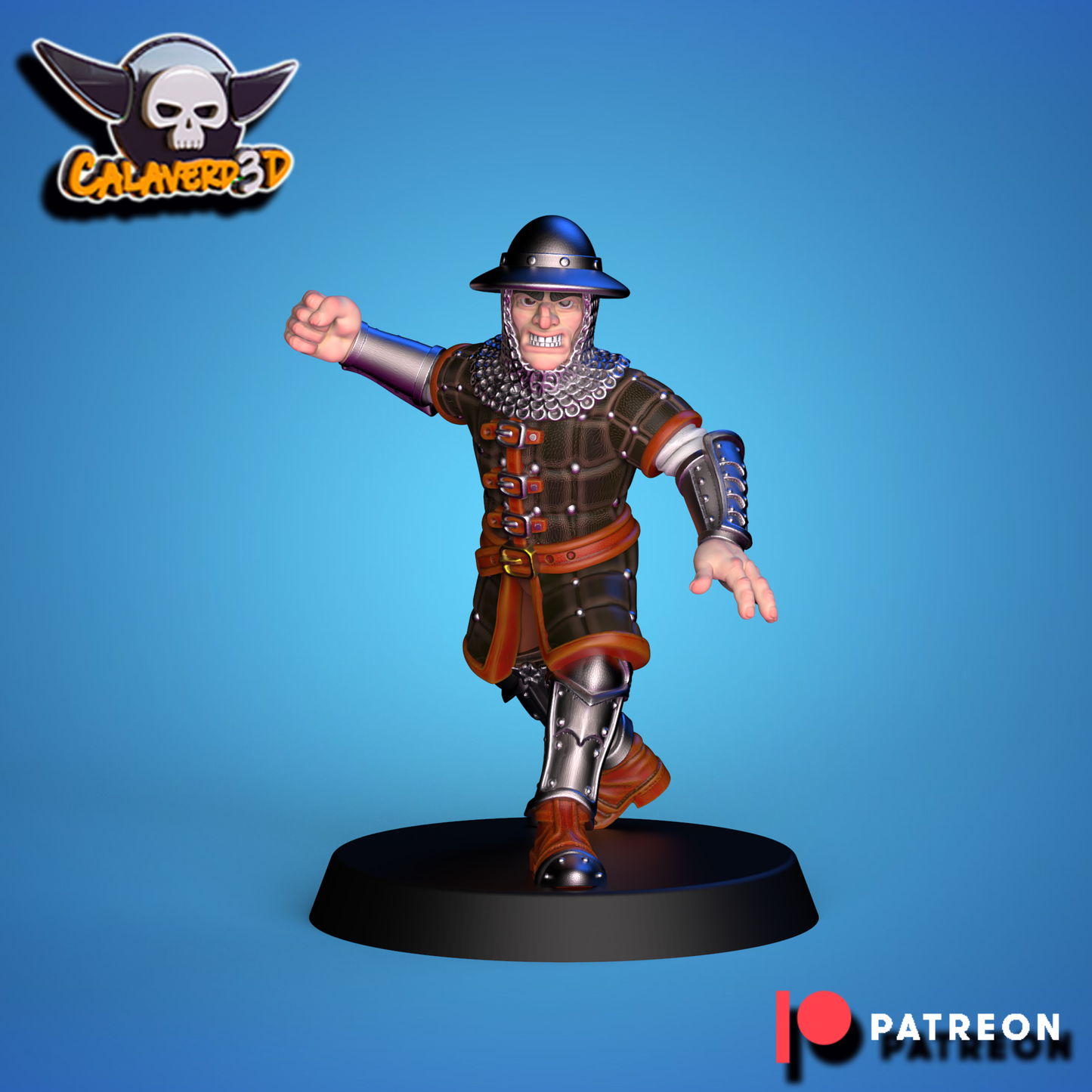 Knights of the Holy Grail - Bretons Team for Fantasy Football Miniature Tabletop Game - Calavered3D - TheMajorLab