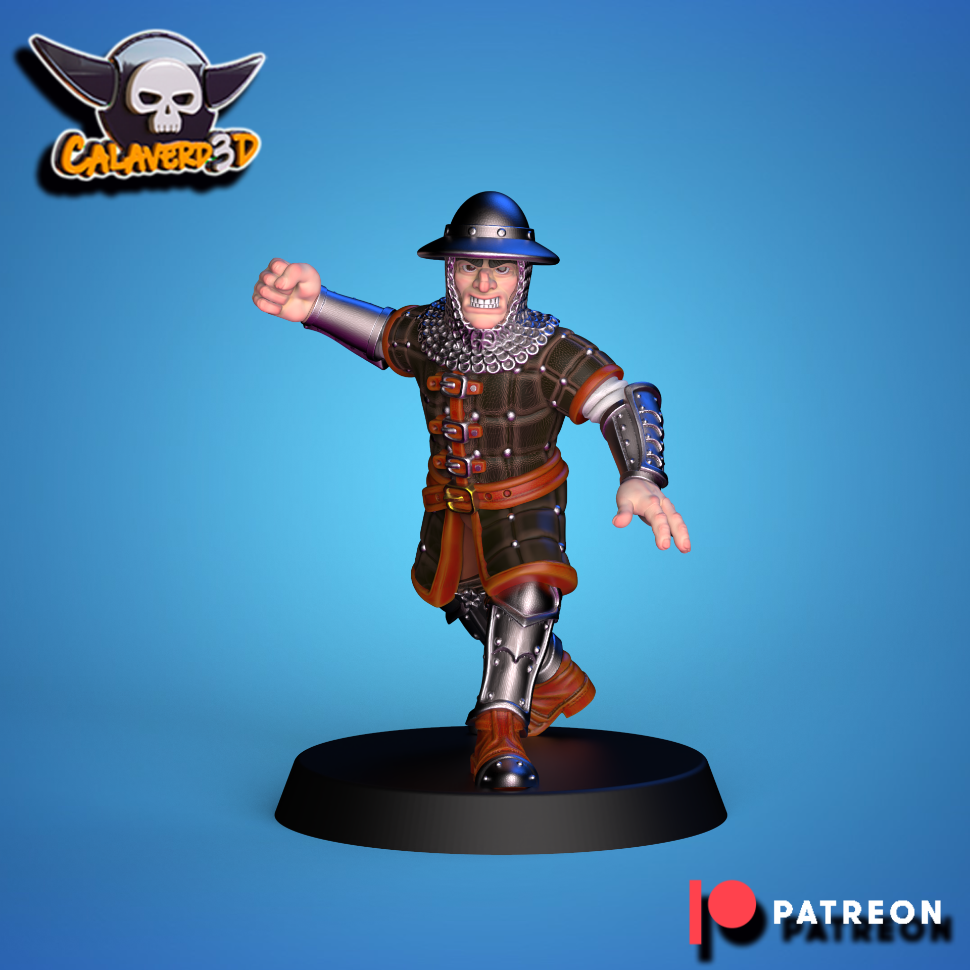 Knights of the Holy Grail - Bretons Team for Fantasy Football Miniature Tabletop Game - Calavered3D - TheMajorLab