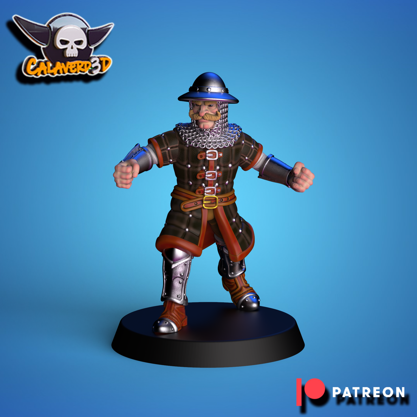 Knights of the Holy Grail - Bretons Team for Fantasy Football Miniature Tabletop Game - Calavered3D - TheMajorLab