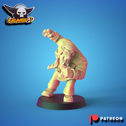 Prison Orcs Team - 22 High-Quality 3D Print Orc Miniatures | Blood Fantasy Football Bowl | Calaverd3D