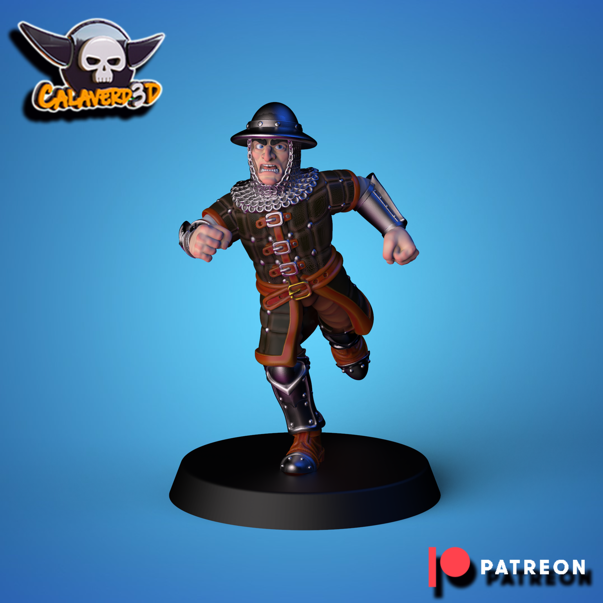 Knights of the Holy Grail - Bretons Team for Fantasy Football Miniature Tabletop Game - Calavered3D - TheMajorLab