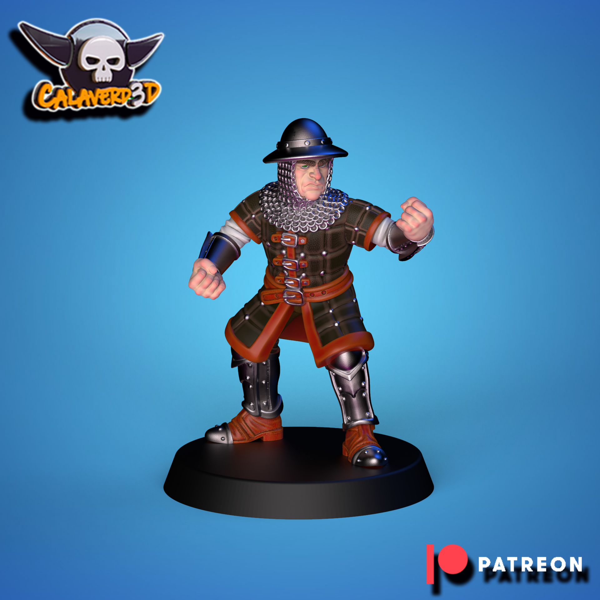Knights of the Holy Grail - Bretons Team for Fantasy Football Miniature Tabletop Game - Calavered3D - TheMajorLab