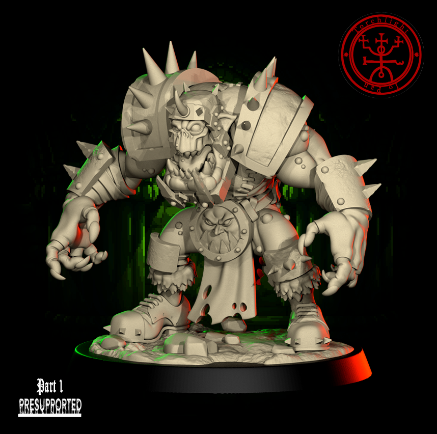 The GREEN FLASH - Brute Orc Team for Fantasy Football Miniature Tabletop Game – Torchlight Miniatures - TheMajorLab