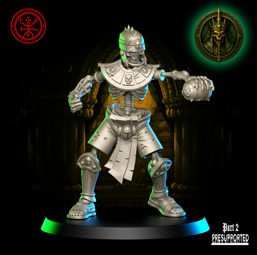 The Osteopharaosis Tomb Kings Team for Fantasy Football Miniature Tabletop Game Torchlight Models