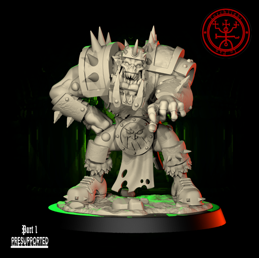 The GREEN FLASH - Brute Orc Team for Fantasy Football Miniature Tabletop Game – Torchlight Miniatures - TheMajorLab