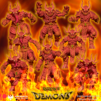 Demons Chaos Born Team for Fantasy Football Miniature Tabletop Game Rakovendetta