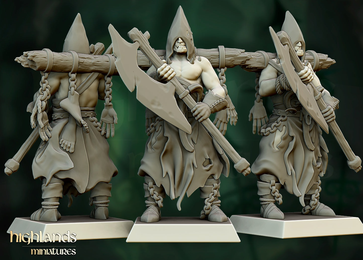 Zombie Warriors – Vampire Undead Army by Highlands Miniatures | Resin Undead Miniatures for Fantasy Wargames