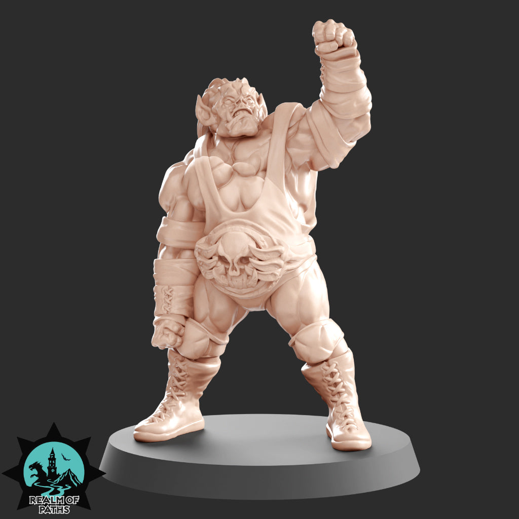 ORCSLAM MANIA - Orc Team for Fantasy Football Miniature Tabletop Game - Realm of paths - TheMajorLab