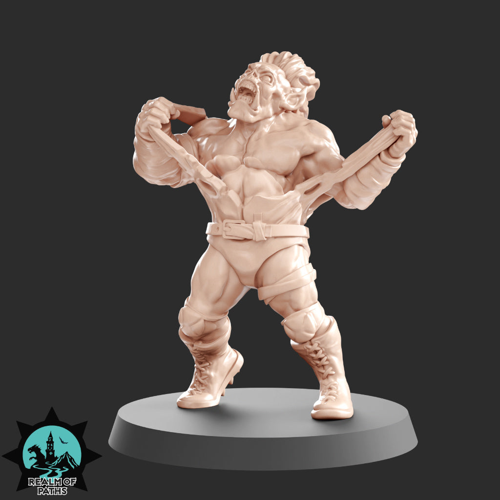 ORCSLAM MANIA - Orc Team for Fantasy Football Miniature Tabletop Game - Realm of paths - TheMajorLab