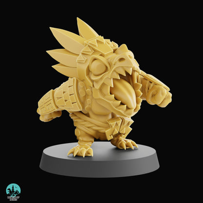 Reptile Punch Lizard Team Chibi Style - 16 High-Quality 3D Print Miniatures | Blood Fantasy Football Bowl | Realm of Paths