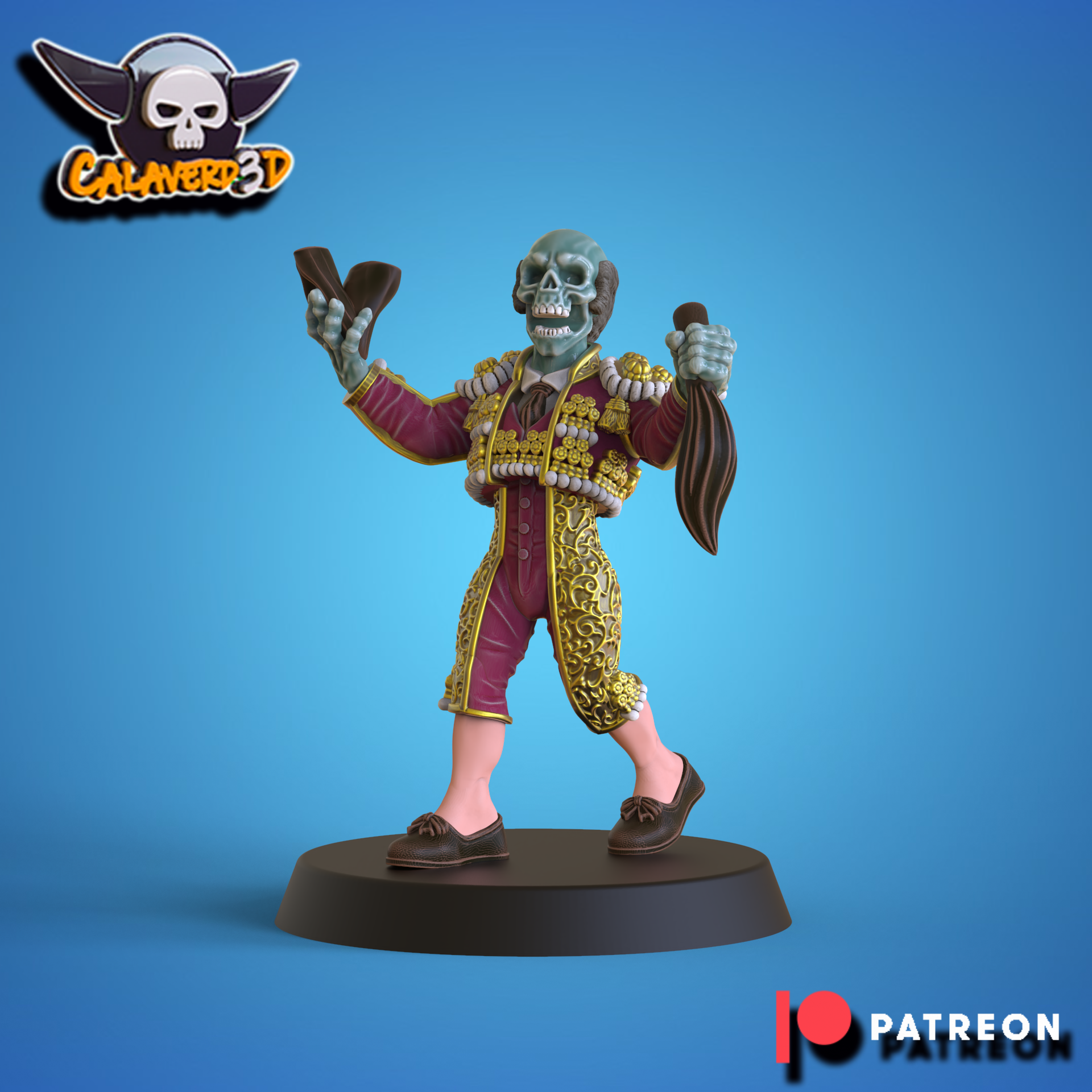 Los toreros muertos - Undead Team for Fantasy Football Miniature Tabletop Game - Calaverd3D - TheMajorLab