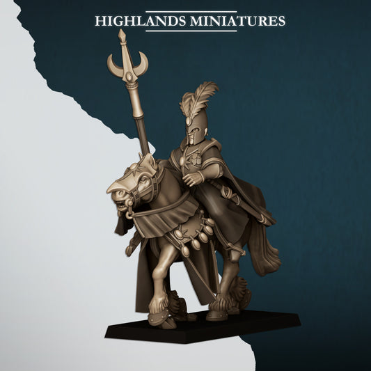 High Elves Mage with Horse - Aegean Heroes  - Highlands Miniature