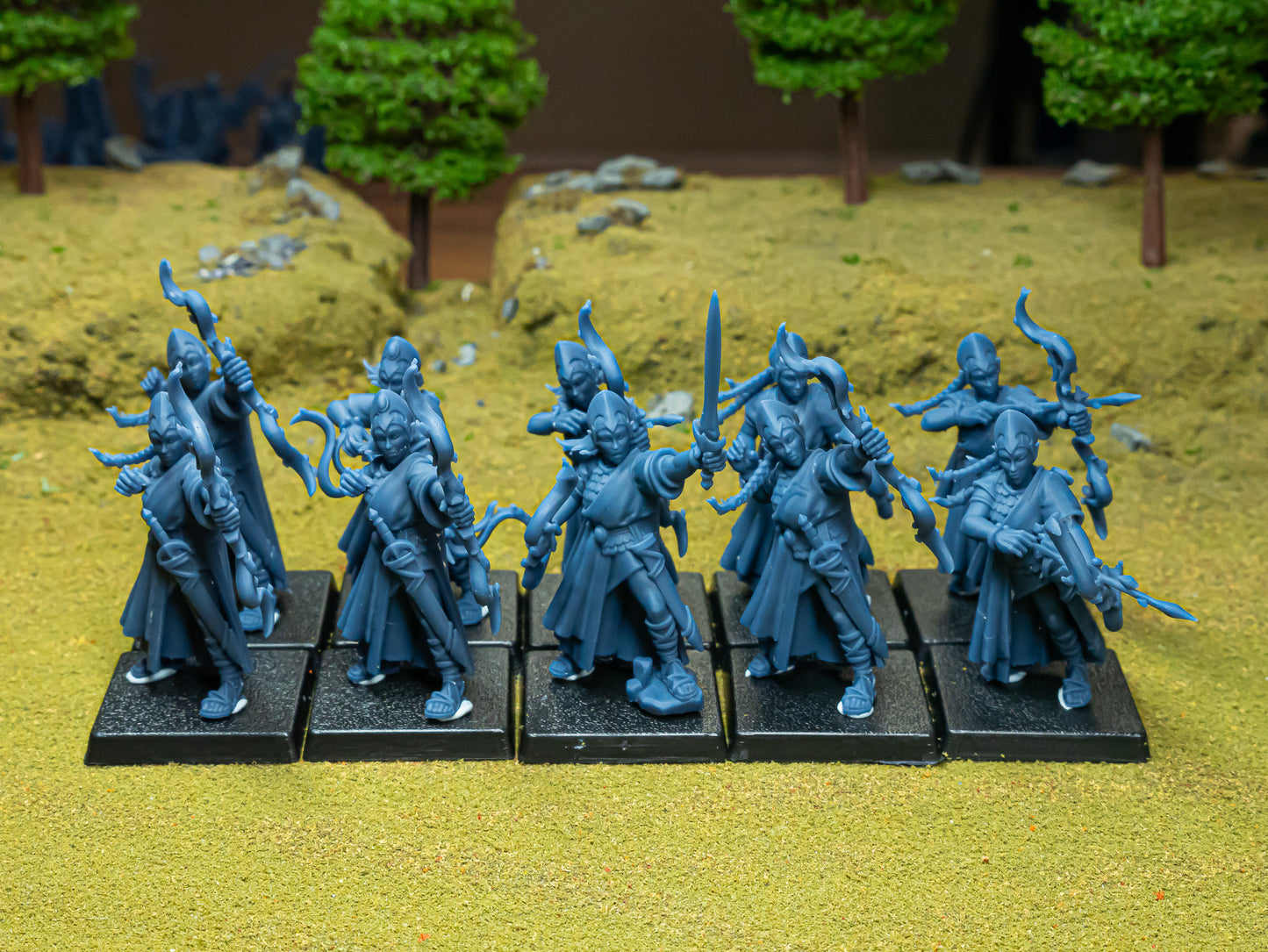 Aegeab Elves Army Archers and Mage | Highlands Miniatures