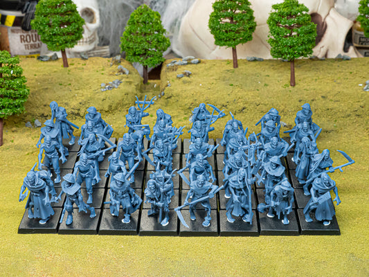 Monsters of the Crypt – 12 Zombie Warriors by Highlands Miniatures | Resin Undead Infantry for Fantasy Wargames