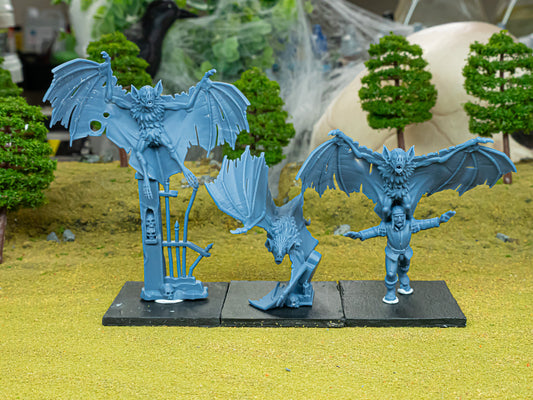 Monsters of the Crypt – Giant Bats by Highlands Miniatures | Resin Undead Flying Beasts for Fantasy Wargames