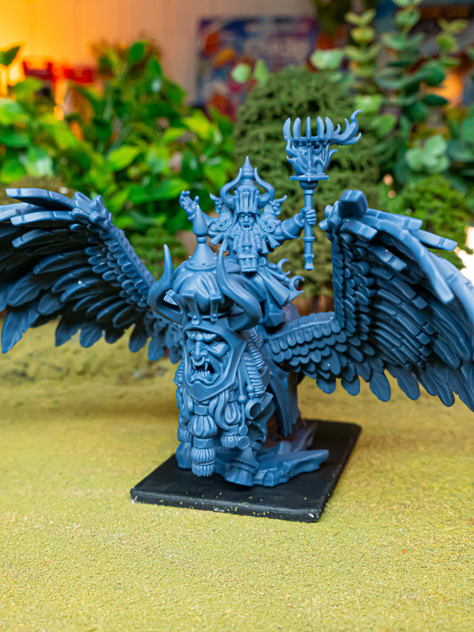 Great Sorcerer on Lamassu  - Chaos Dwarves - Cult of Marduk - Highlands Miniatures