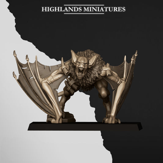 Monsters of the Crypt – Pit Bat by Highlands Miniatures | Resin Undead Monster for Fantasy Wargames