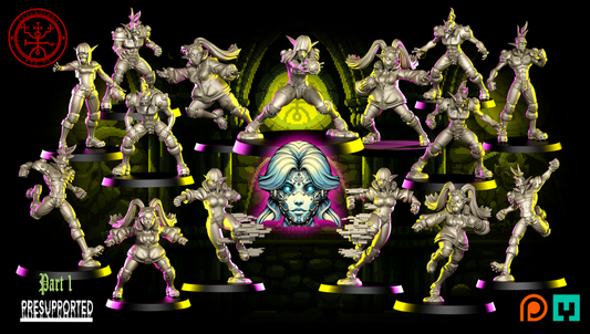 The Zonerunners – Elven Blood Fantasy Football Bowl Team (15 Miniatures, High Quality Resin, Torchlight)
