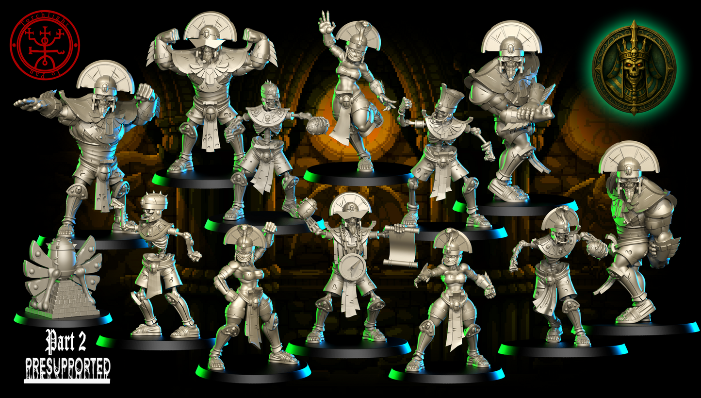 The Osteopharaosis Tomb Kings Team for Fantasy Football Miniature Tabletop Game Torchlight Models