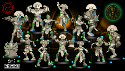 The Osteopharaosis Tomb Kings Team for Fantasy Football Miniature Tabletop Game Torchlight Models