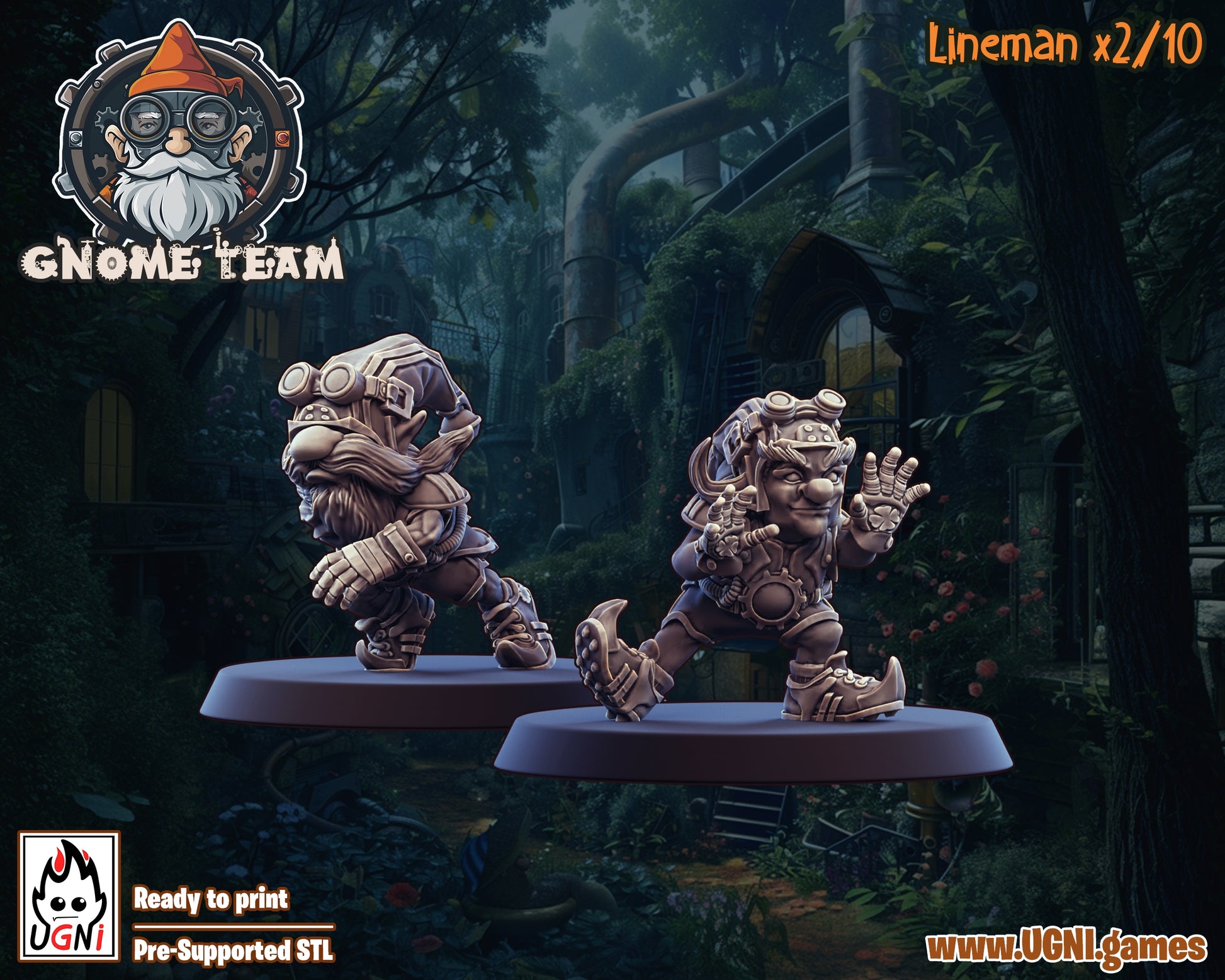 Gnome Team Fantasy Football UGNI Miniatures - TheMajorLab