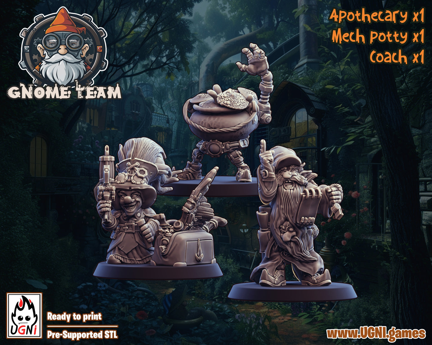 Gnome Team Fantasy Football UGNI Miniatures - TheMajorLab