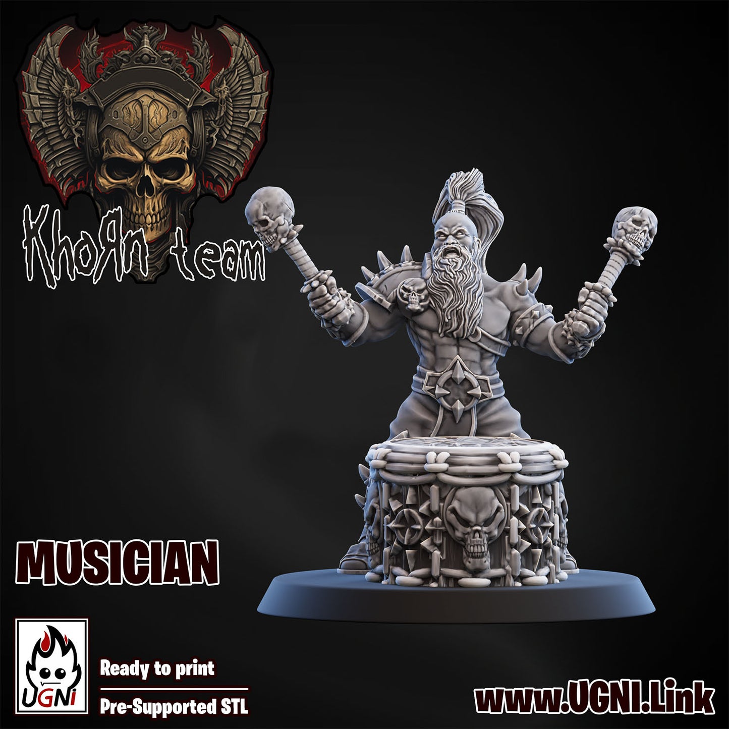 4x Chaos Khorne Cheerleaders Fantasy Football UGNI Miniatures