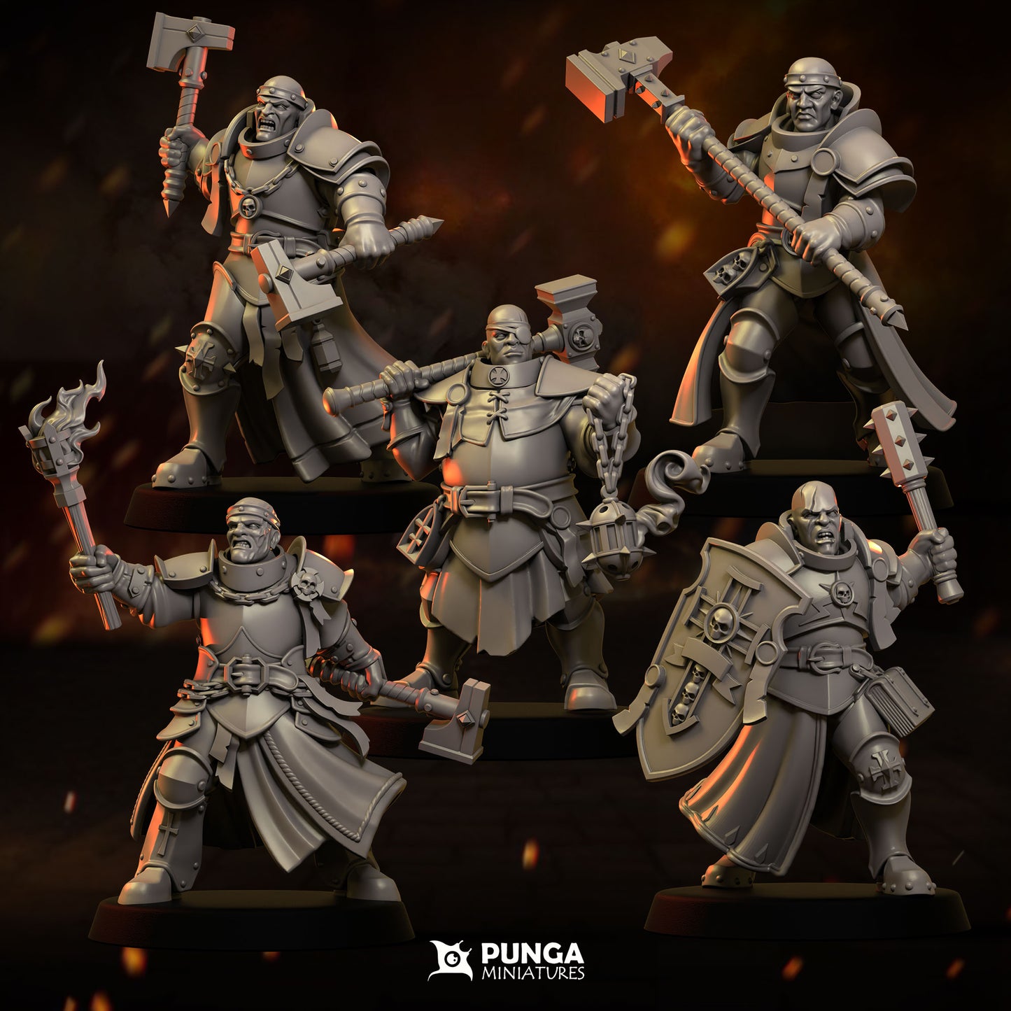War Priests Warband Witch Hunter Punga Miniatures